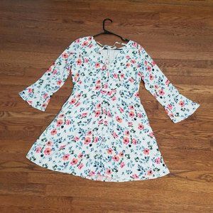 LOFT Floral Bell Sleeve Dress w/Pockets NWT!